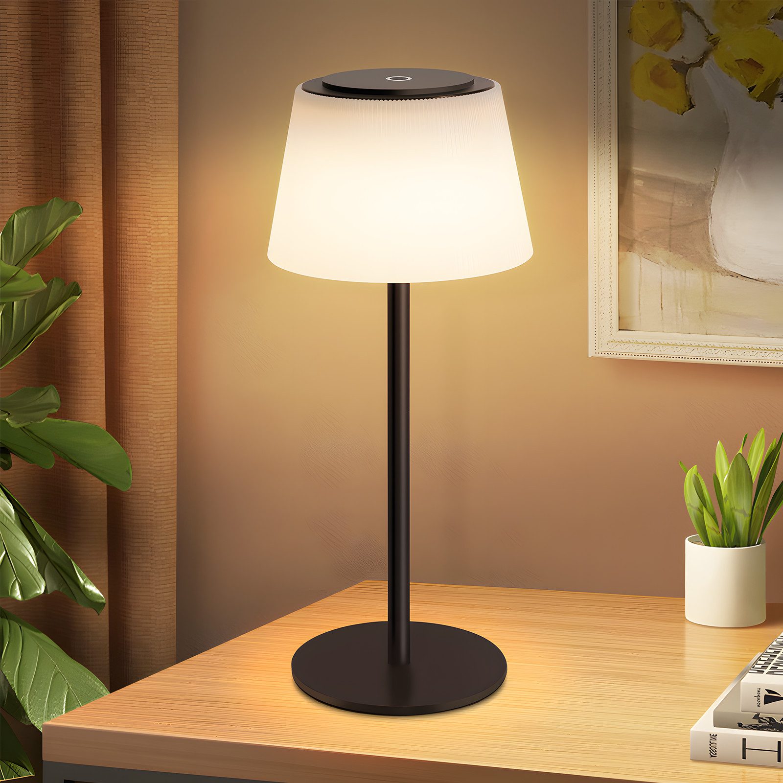 NETTLIFE Langaton LED-yöpöytävalaisin, musta