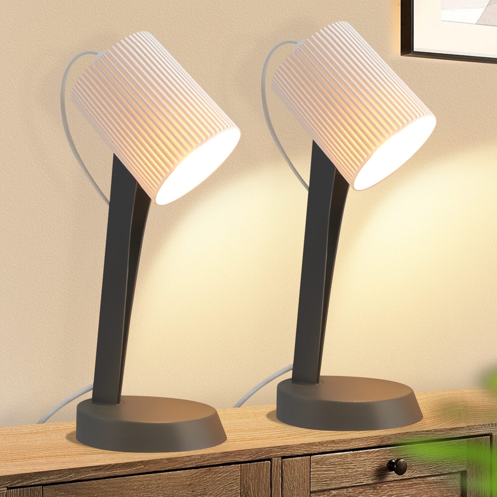 NETTLIFE 2 modernin pienen E14-pöytävalaisimen setti